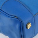 LOEWE Anagram Amazonas Hand Bag Nylon Blue Gold Auth bs29731-14