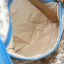 LOEWE Anagram Amazonas Hand Bag Nylon Blue Gold Auth bs29731-19