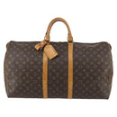 LOUIS VUITTON Monogram Keepall 55 Boston Bag M41424 LV Auth bs29734-13
