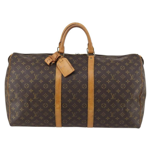 LOUIS VUITTON Monogram Keepall 55 Boston Bag M41424 LV Auth bs29734