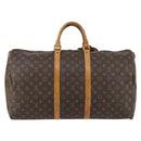 LOUIS VUITTON Monogram Keepall 55 Boston Bag M41424 LV Auth bs29734-2