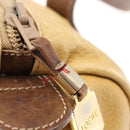 LOEWE Anagram Hand Bag Leather Beige Gold Auth bs29735-10