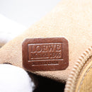 LOEWE Anagram Hand Bag Leather Beige Gold Auth bs29735-12