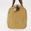 LOEWE Anagram Hand Bag Leather Beige Gold Auth bs29735-4