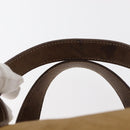 LOEWE Anagram Hand Bag Leather Beige Gold Auth bs29735-14