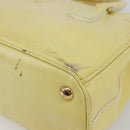 PRADA Hand Bag Patent leather Beige Gold Auth bs29737-12
