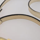 FENDI Mini Peek A Boo Hand Bag Leather 2way Ivory gold Auth bs29739-9