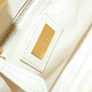 FENDI Mini Peek A Boo Hand Bag Leather 2way Ivory gold Auth bs29739-19