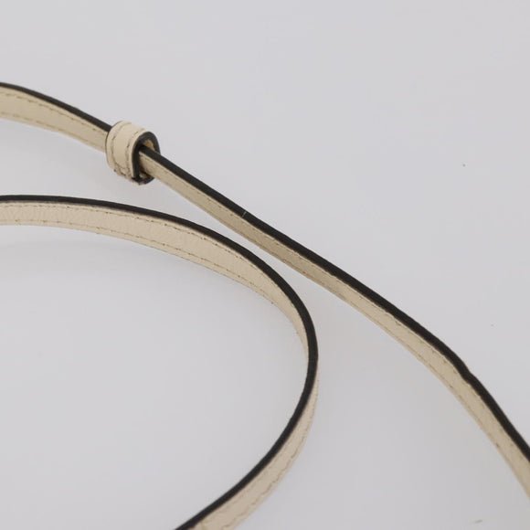 FENDI Mini Peek A Boo Hand Bag Leather 2way Ivory gold Auth bs29739