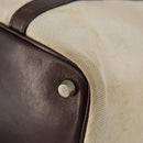 HERMES Toile H Picotin PM Bag Canvas Leather Beige Brown Silver Auth bs29741-9
