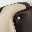 HERMES Toile H Picotin PM Bag Canvas Leather Beige Brown Silver Auth bs29741-14