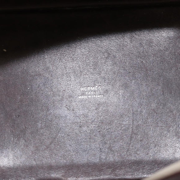 HERMES Toile H Picotin PM Bag Canvas Leather Beige Brown Silver Auth bs29741