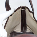 HERMES Toile H Picotin PM Bag Canvas Leather Beige Brown Silver Auth bs29741-17