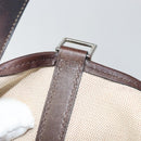 HERMES Toile H Picotin PM Bag Canvas Leather Beige Brown Silver Auth bs29741-12