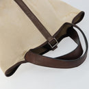 HERMES Toile H Picotin PM Bag Canvas Leather Beige Brown Silver Auth bs29741-6
