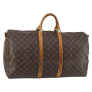 LOUIS VUITTON Monogram Keepall Bandouliere 55 Boston Bag M41414 LV Auth bs29746-1