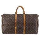 LOUIS VUITTON Monogram Keepall Bandouliere 55 Boston Bag M41414 LV Auth bs29746-2