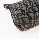 Christian Dior Trotter Canvas Pouch Brown Silver Auth bs29749-16
