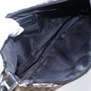 Christian Dior Trotter Canvas Pouch Brown Silver Auth bs29749-10