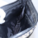 Christian Dior Trotter Canvas Pouch Brown Silver Auth bs29749-18