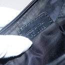 Christian Dior Trotter Canvas Pouch Brown Silver Auth bs29749-12