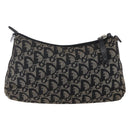 Christian Dior Trotter Canvas Pouch Brown Silver Auth bs29749-2