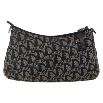 Christian Dior Trotter Canvas Pouch Brown Silver Auth bs29749 - 0