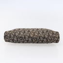 Christian Dior Trotter Canvas Pouch Brown Silver Auth bs29749-6
