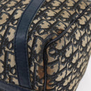 Christian Dior Trotter Canvas mini Boston Bag Navy Gold Auth bs29750-10