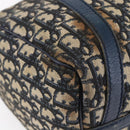 Christian Dior Trotter Canvas mini Boston Bag Navy Gold Auth bs29750-11