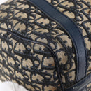Christian Dior Trotter Canvas mini Boston Bag Navy Gold Auth bs29750-13