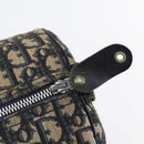 Christian Dior Trotter Canvas mini Boston Bag Navy Gold Auth bs29750-14