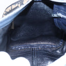 Christian Dior Trotter Canvas mini Boston Bag Navy Gold Auth bs29750-16