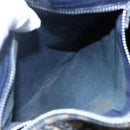 Christian Dior Trotter Canvas mini Boston Bag Navy Gold Auth bs29750-18