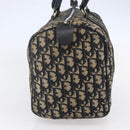 Christian Dior Trotter Canvas mini Boston Bag Navy Gold Auth bs29750-5