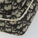 Christian Dior Trotter Canvas Shoulder Bag PVC Black Silver Auth bs29752-8
