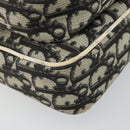 Christian Dior Trotter Canvas Shoulder Bag PVC Black Silver Auth bs29752-15