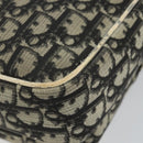 Christian Dior Trotter Canvas Shoulder Bag PVC Black Silver Auth bs29752-16