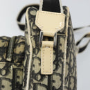 Christian Dior Trotter Canvas Shoulder Bag PVC Black Silver Auth bs29752-9