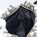 Christian Dior Trotter Canvas Shoulder Bag PVC Black Silver Auth bs29752-19