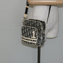 Christian Dior Trotter Canvas Shoulder Bag PVC Black Silver Auth bs29752-23