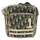 Christian Dior Trotter Canvas Shoulder Bag PVC Black Silver Auth bs29752-13