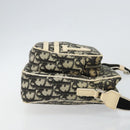 Christian Dior Trotter Canvas Shoulder Bag PVC Black Silver Auth bs29752-3