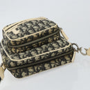 Christian Dior Trotter Canvas Shoulder Bag PVC Black Silver Auth bs29752-6