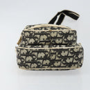 Christian Dior Trotter Canvas Shoulder Bag PVC Black Silver Auth bs29752-5