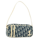 Christian Dior Trotter Canvas Shoulder Bag PVC Navy Silver Auth bs29753-1