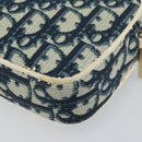 Christian Dior Trotter Canvas Shoulder Bag PVC Navy Silver Auth bs29753-12