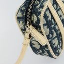 Christian Dior Trotter Canvas Shoulder Bag PVC Navy Silver Auth bs29753-14