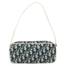 Christian Dior Trotter Canvas Shoulder Bag PVC Navy Silver Auth bs29753-3
