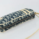 Christian Dior Trotter Canvas Shoulder Bag PVC Navy Silver Auth bs29753-6